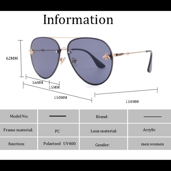 Oversized Rimless Butterfly Pilot Sunglasses - Picture 2 of 2